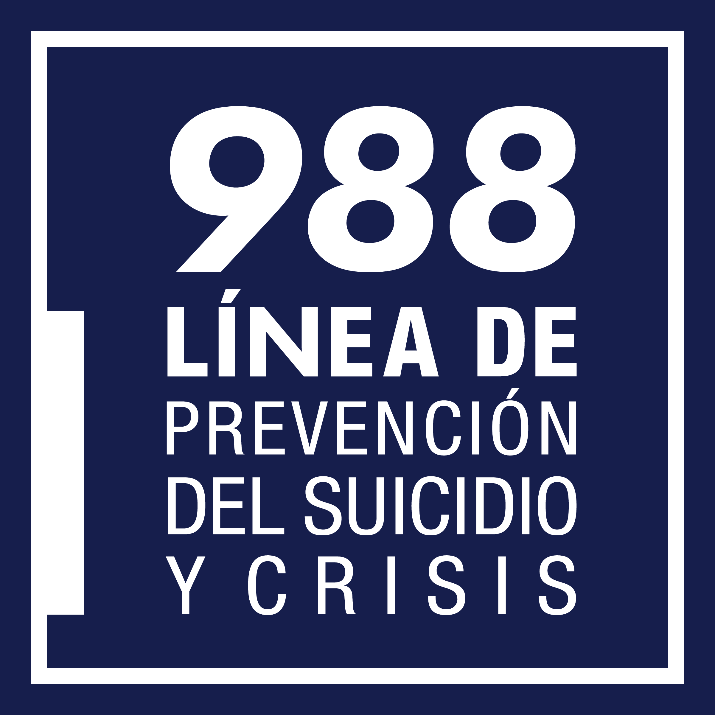 Línea de Prevención Del Suicidio Y Crisis Logo: PNG (navy square)